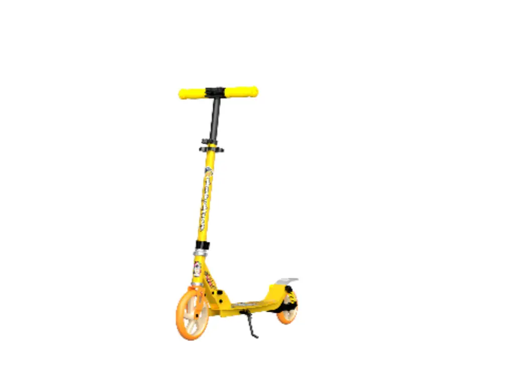 Opción 1 Scooter infantil amarillo brillante con barra en T ajustable