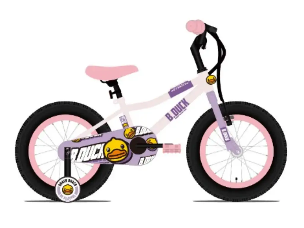 Opción 2 Bicicleta infantil lavanda con gráficos B.Duck